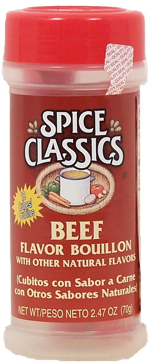 Spice Classics  bouillon, beef flavor with other natural flavors (cubtos con sabor a carne con otros sabores natural Full-Size Picture